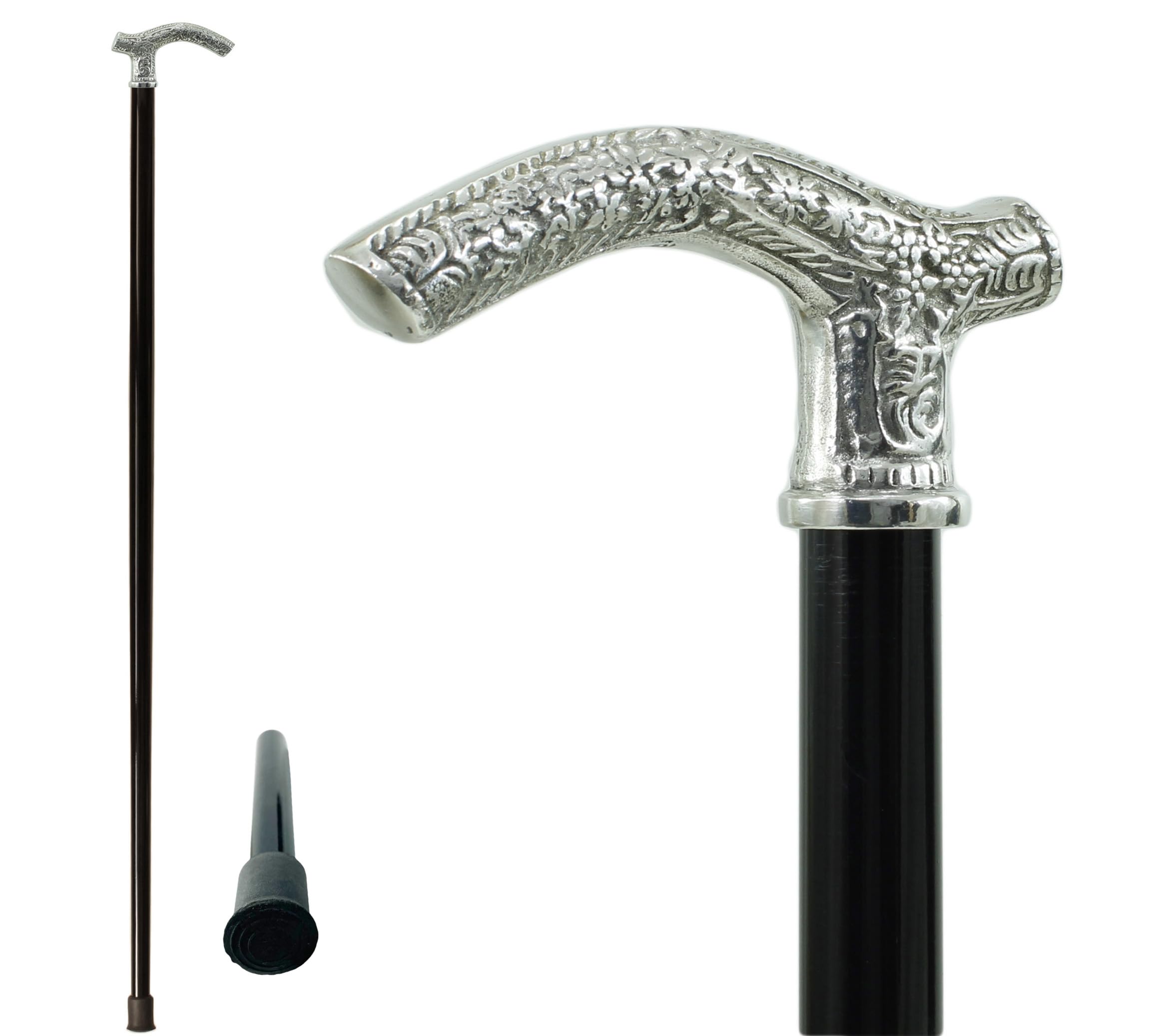 CAVAGNINI Bastone da Passeggio Elegante Uomo Sposo, Personalizzato con Incisione Nome, Impugnatura in Peltro e Legno di Faggio, Artigianale Made in Italy, Sicuro e Robusto.