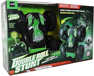 سيارة بهلوانية 4 في 1 - 360 درجة مزدوجة الجوانب مع جهاز تحكم، لون مختلط 5588-603، للأطفال بعمر أكبر من 3 سنوات