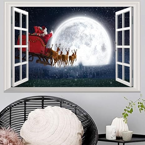 Ursing Weihnachten Urlaub Fenster 3d Wandaufkleber Weihnachtsdekoration Hintergrundbilder Kostenlos Hintergrund Wandsticker Christmas Aufkleber Dekorateur Xmas Wallpaper 72 48 5cm E Amazon De Baumarkt