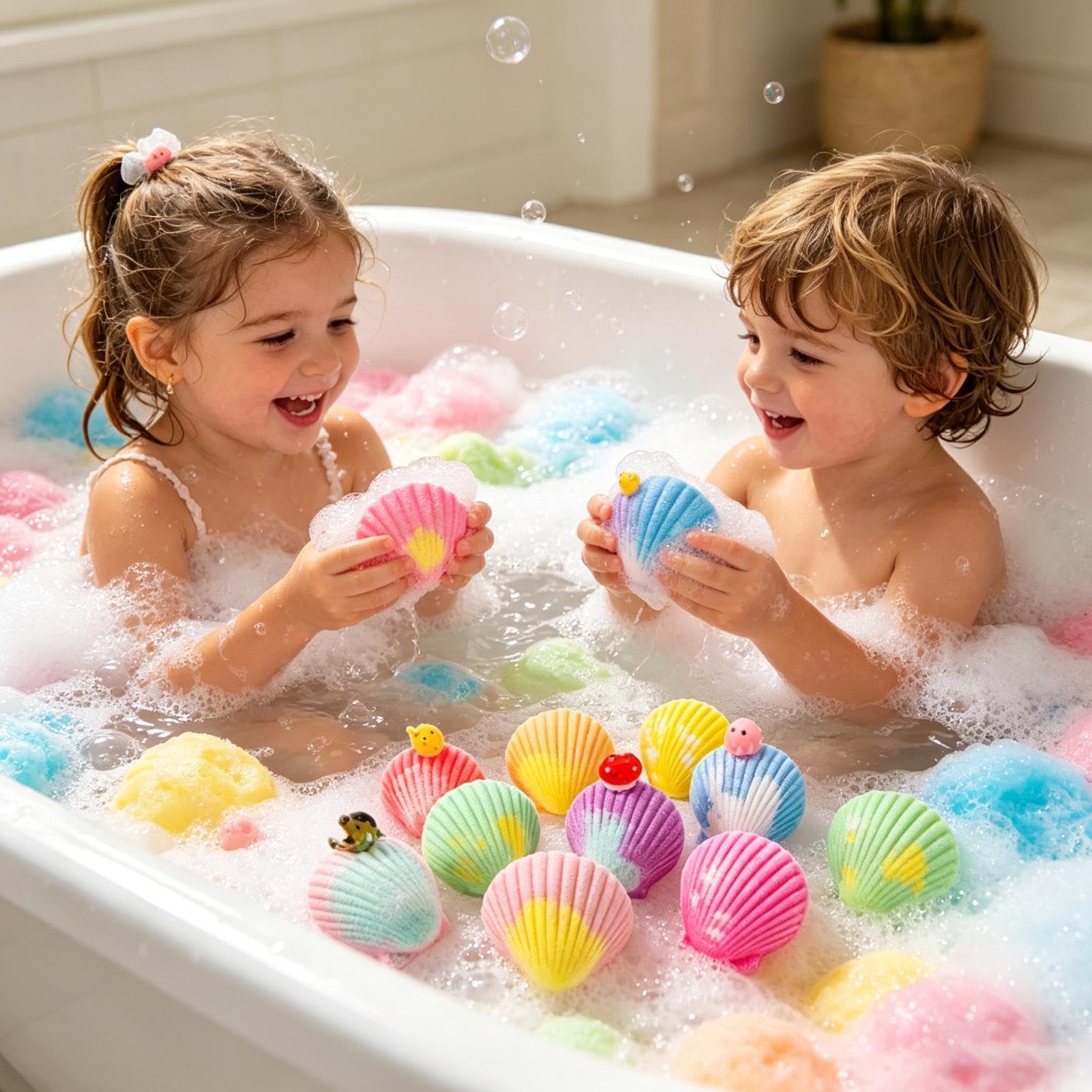 Duschkugeln | Natürliches Blasenspielzeug in der Körperpflege, 9 Stück Badekugeln, Thema für Dusche und – für Haus und Hotel