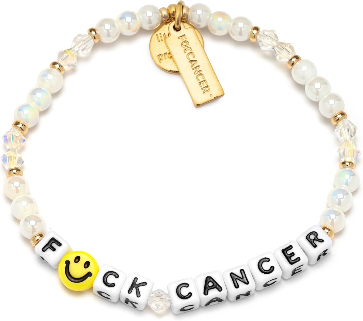 Little Words Project Bracelet, The Original Word Bracelet, Made with Colorful Beads and Plated Brass Hardware, Handcrafted Design & Positive Message