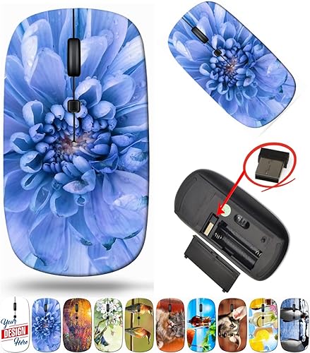 maizi Ratón para ordenador portátil Chromebook Laptop PC Notebook Ratones para portátil ID de imagen 22556635 Flor de crisantemo portátil 2.4G con