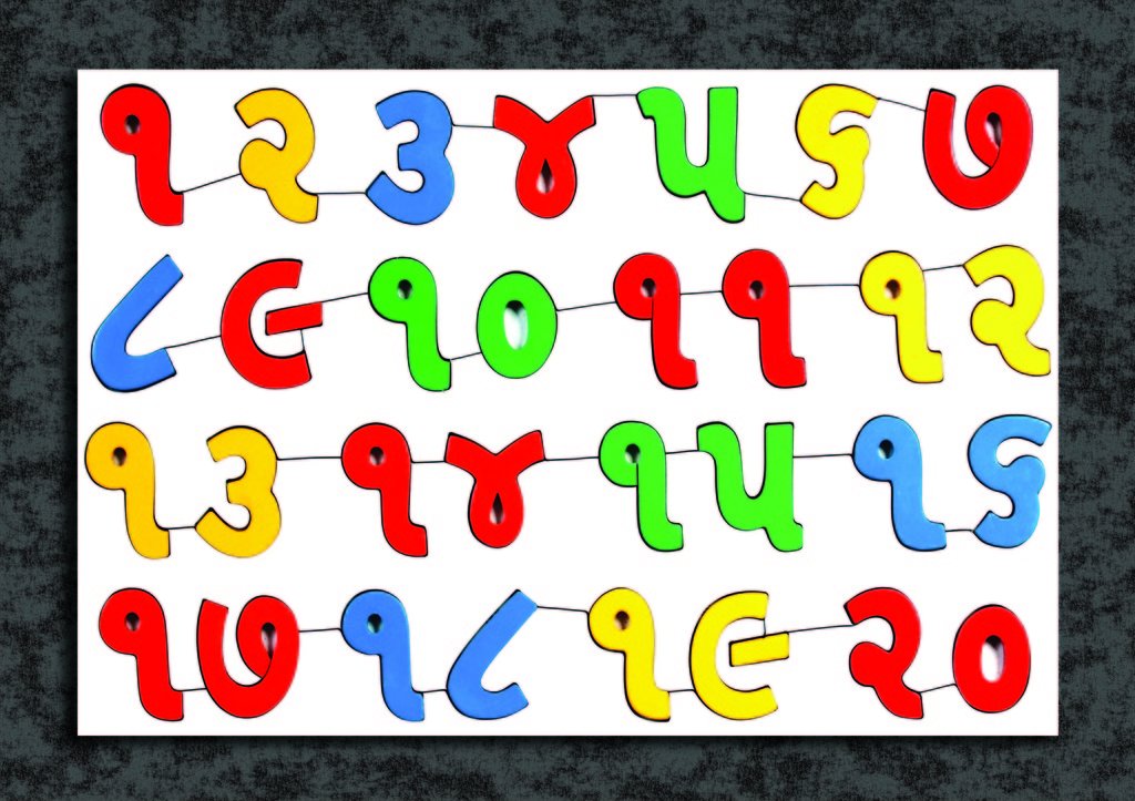 Tamatina Wall Poster | Educational Poster | Gujrati Numerals | Learning Poster | Tearproof | Laminated | Kids Room | School | Size - 45 X 30 cms.JJ