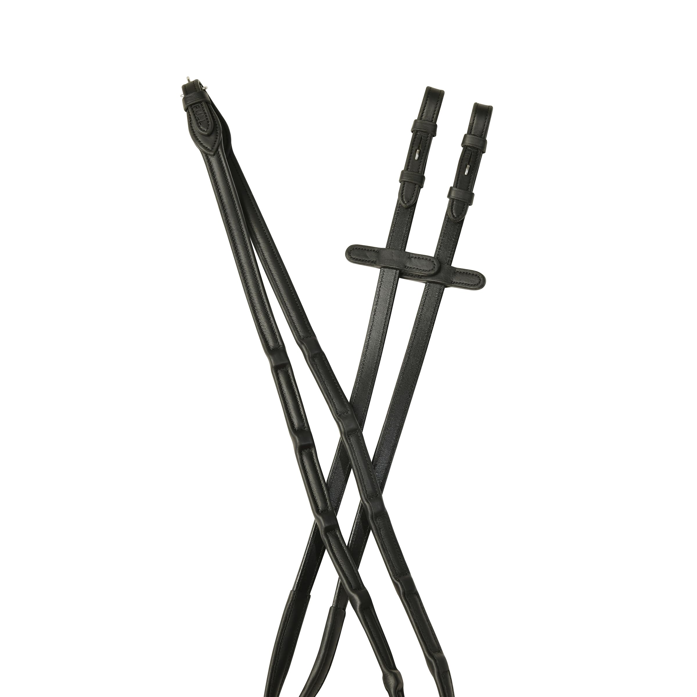 Collegiate ComFiTec Opulux Leather Reins, Black, 54"