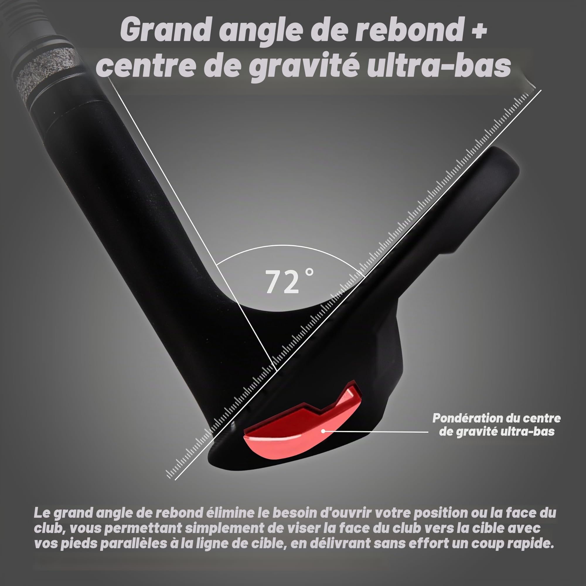 PGM Wedge – 72 degrés Premium Sand Wedge pour homme et femme – Texturé CNC – Bunker Buster Escape Bunkers et économisez des coups autour du club de golf Green-High Loft