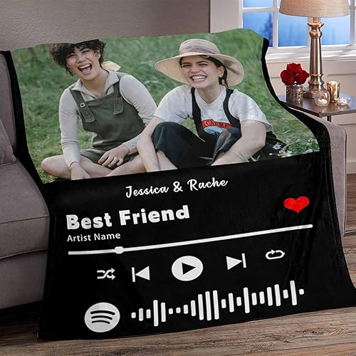 Miniatura 3 de YESCUSTOM Manta personalizada de collage de fotos, mantas personalizadas de mejores amigos con fotos, mantas personalizadas, regalos conmemorativos