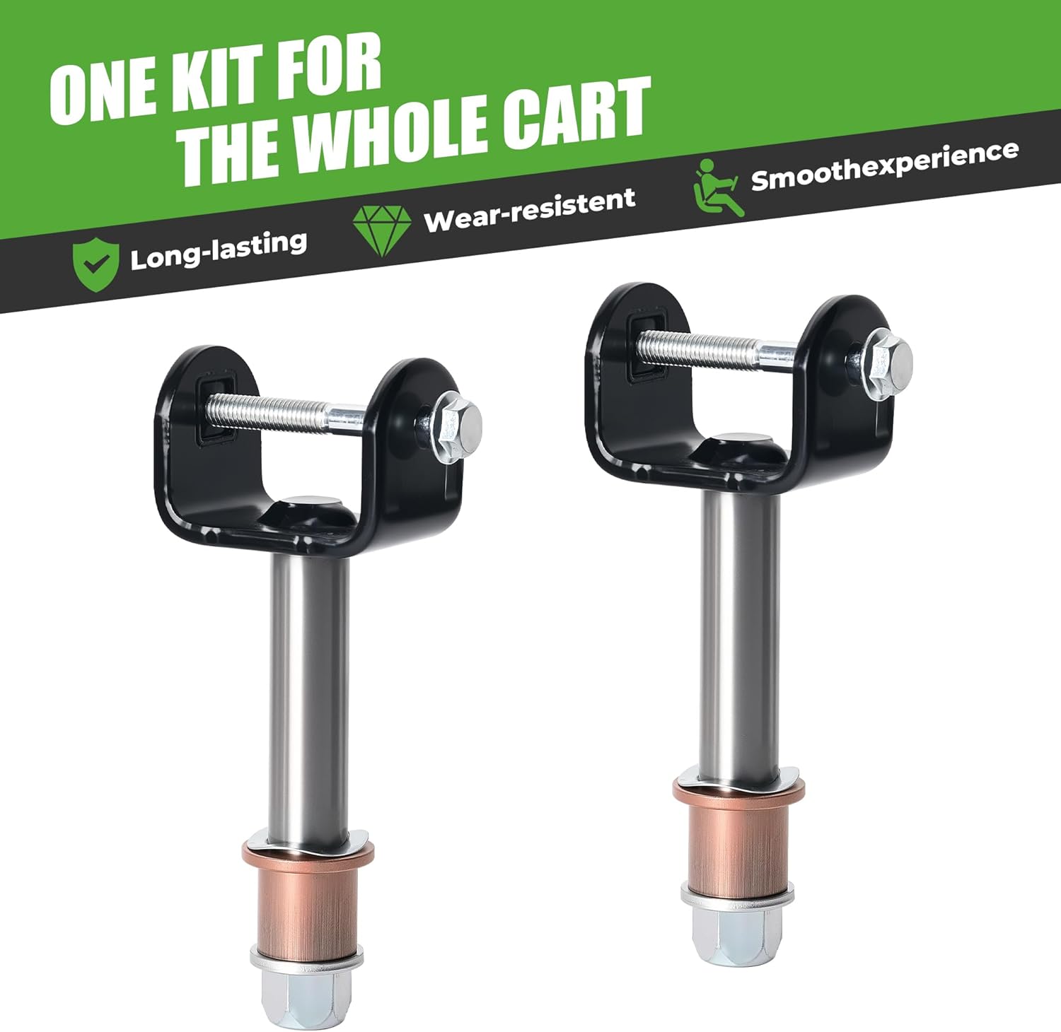 Front End King Pin Repair Kit for Club Car DS 1981-Up, OEM 1016386 1010150 1016389 8067 7048 (2 Pack)