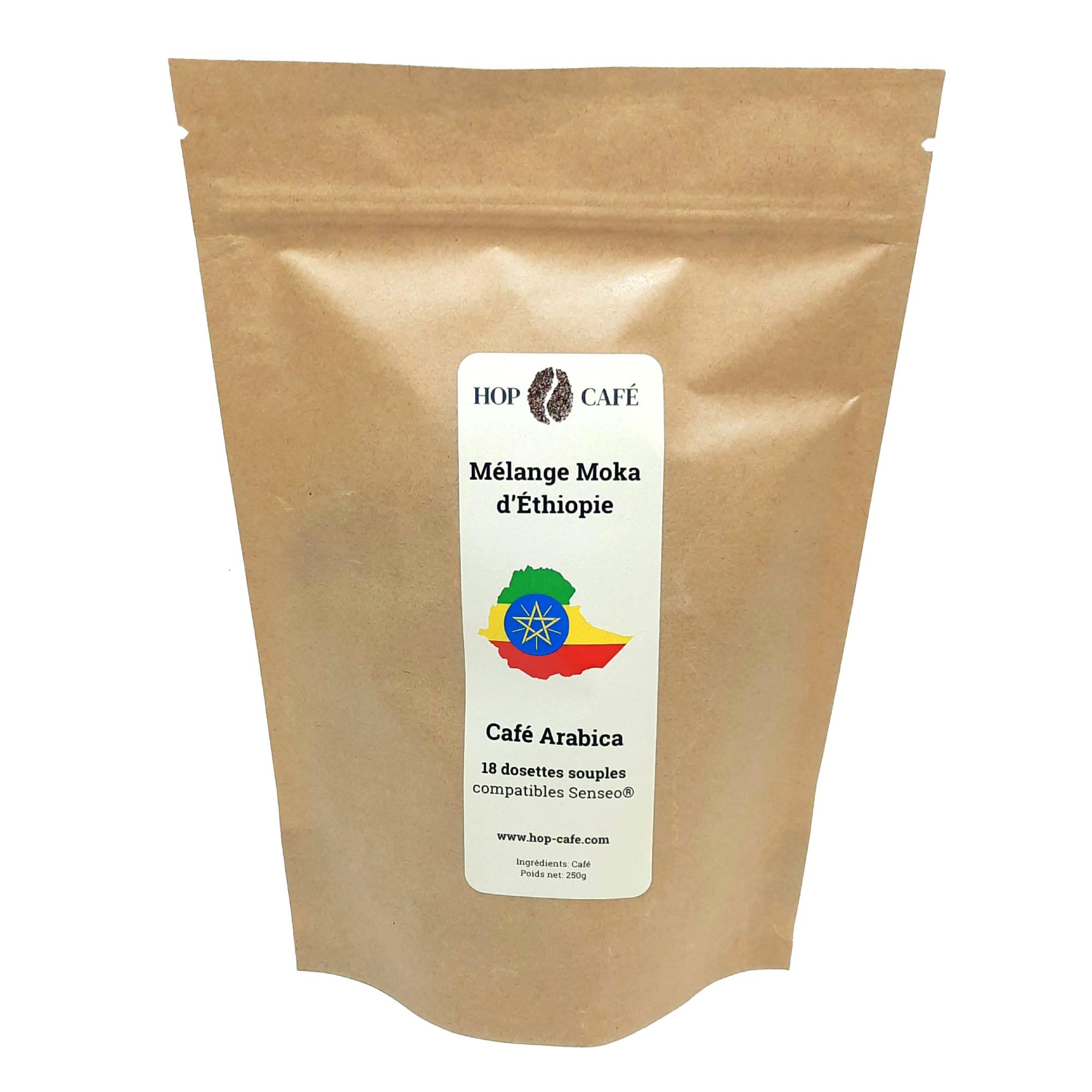 HOP CAFE 4 x 18 Dosettes Souples, Cafés Natures