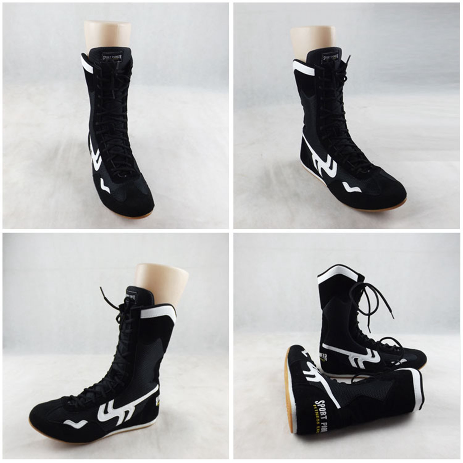 SF Botas de Boxeo Botas de Boxeo Entrenamiento de Combate con Suela de Goma Deporte Zapatillas de Deporte para Hombres Mujeres Niños Niños Adolescentes