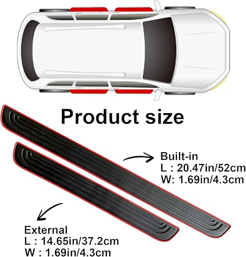 Miniatura 2 de 4 piezas de cubierta universal para placa de umbral de puerta delantera y trasera, protector de panel para umbral de puerta delantera y trasera,