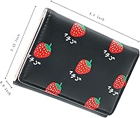 Vista 2 de VEELAM Billetera pequeña triple, fresa negra, Casual