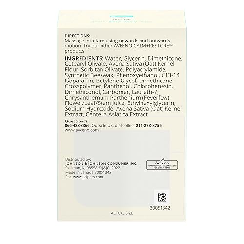 Miniatura 6 de Aveeno Paquete de crema hidratante para piel sensible, gel hidratante facial Calm + Restore Oat, 1.7 onzas y crema hidratante diaria de tamaño de