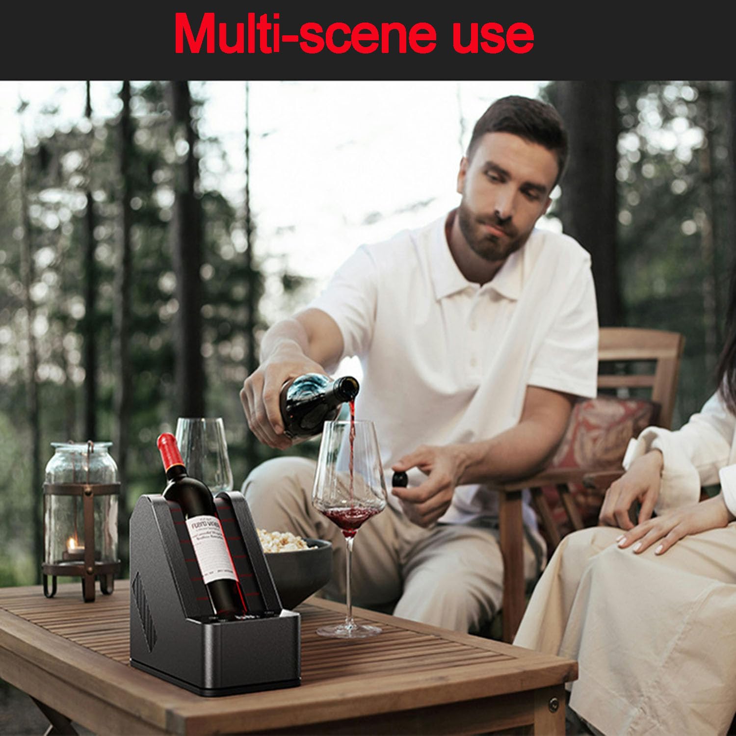 Electric Wine Chiller with Digital Display in Black