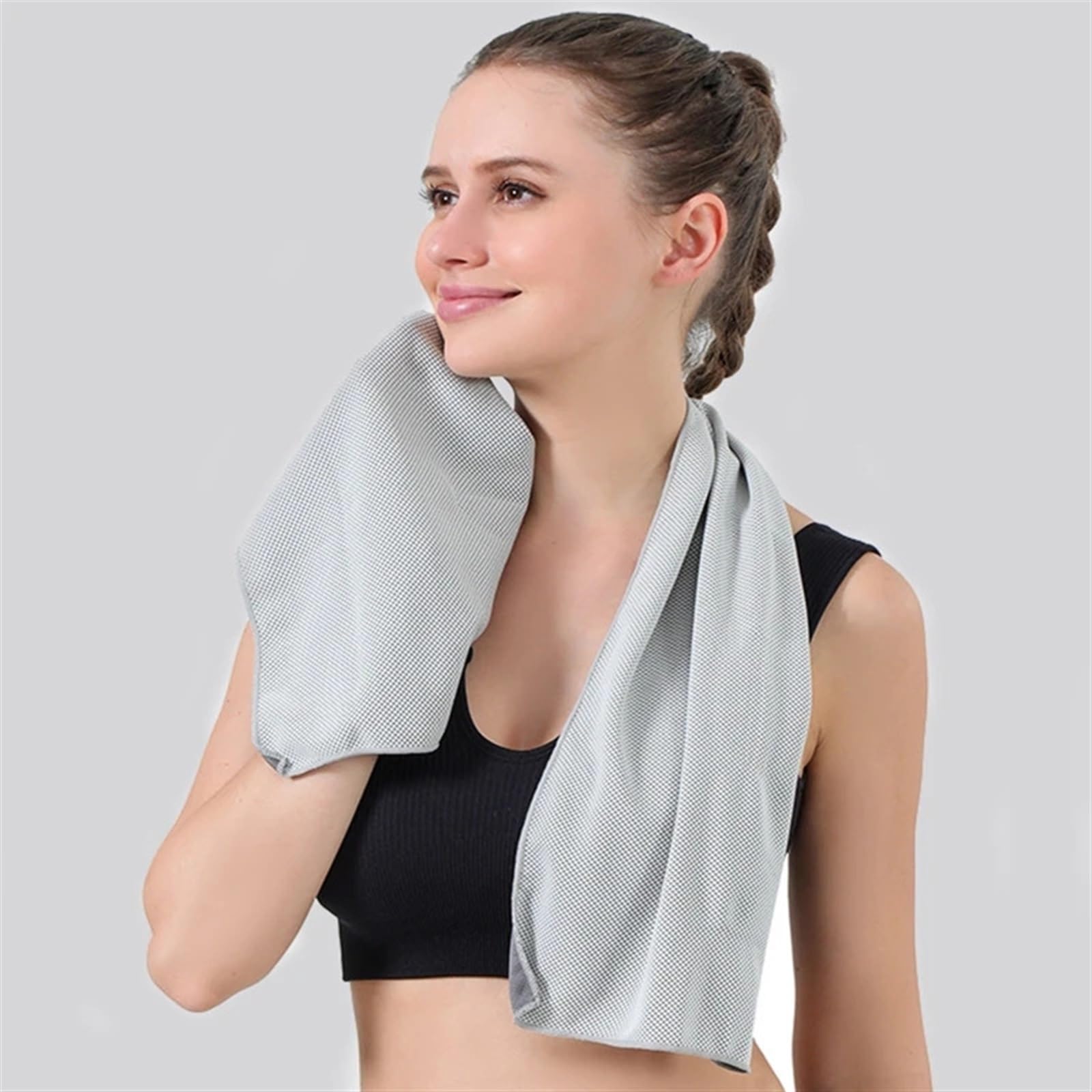 Serviette Sport Lot de 4 Serviettes de Sport rafraîchissantes, Serviette rafraîchissante à soulagement instantané, Serviette en Tissu Absorbant la Transpiration et Respirante for Le Yoga