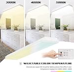 FaithSail Dimmable 4FT LED Lumière d'enroulement, 4 Pied LED Fixture de lumière avec 3 Watt/3 Lumen/3 CCT, 30W/40W/50W, 3500lm/4500lm/5500lm, 3000K/4000K/5000K, Lumière de cuisine de 48'', paquet de 1