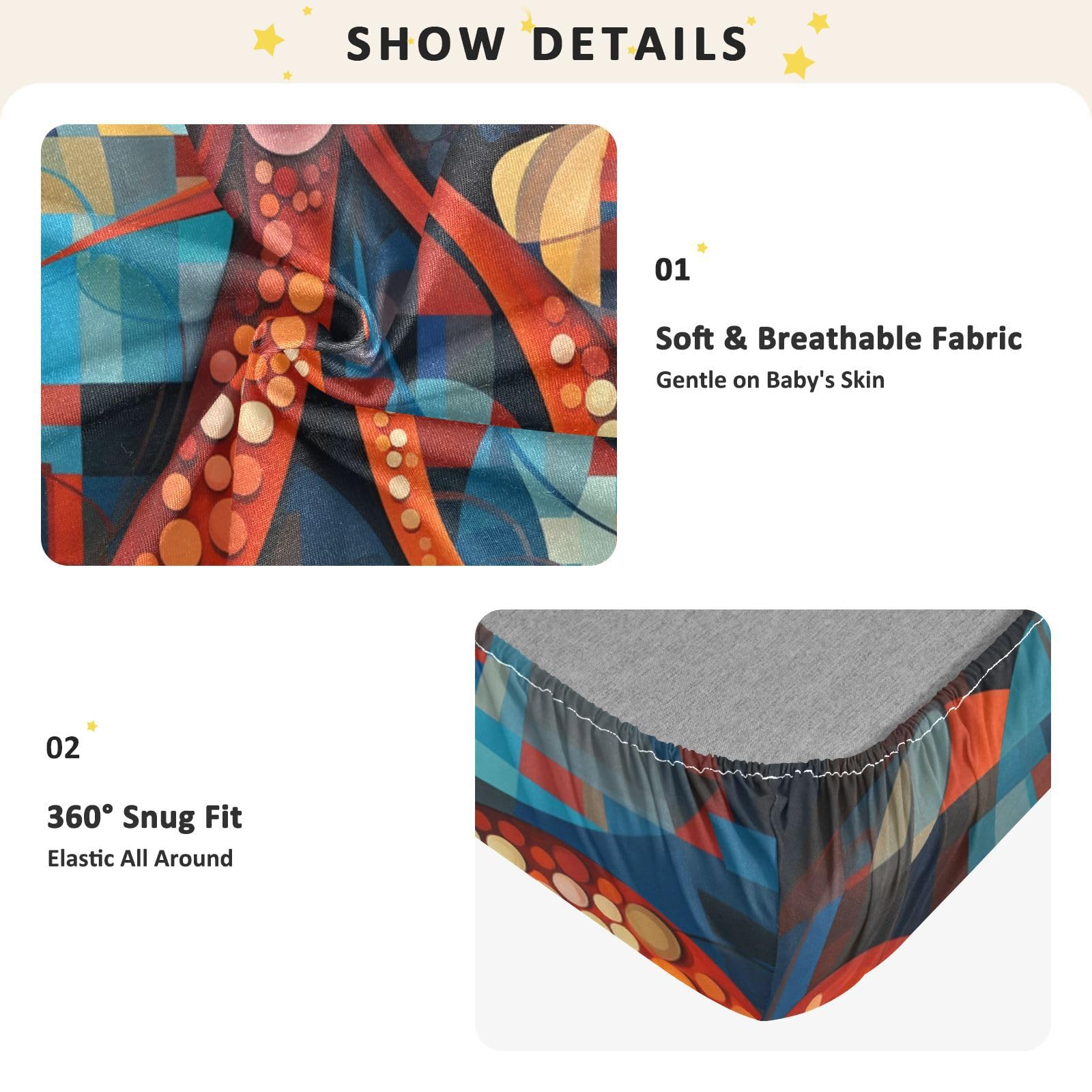 Pulpo Abstracto Rojo Pixel Estilo Sábana de Cuna para Niños Pequeños,Sábanas de Algodón Suave para Bebés Aptas para Colchón Corralito