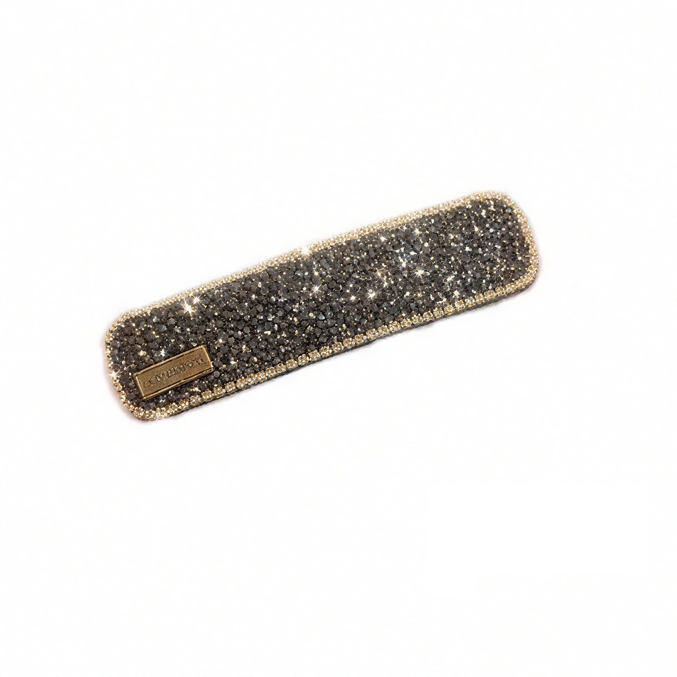 Rhinestone Hair Clips Crystal Barrettes for Girl,Fancy Hair Clip,Hair Accessories for Women,Pearl Decorative Hair Clips for Daily Party Prom,Dark Gray-1PCS