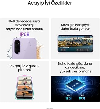 Samsung Galaxy A37 5G Android Akıllı Telefon, 256GB Hafıza, 8GB RAM, Antrasit, 6 Nesil OS Güncellemesi, Geniş Ekran, Üçlü Kamera (Samsung Türkiye Garantili)