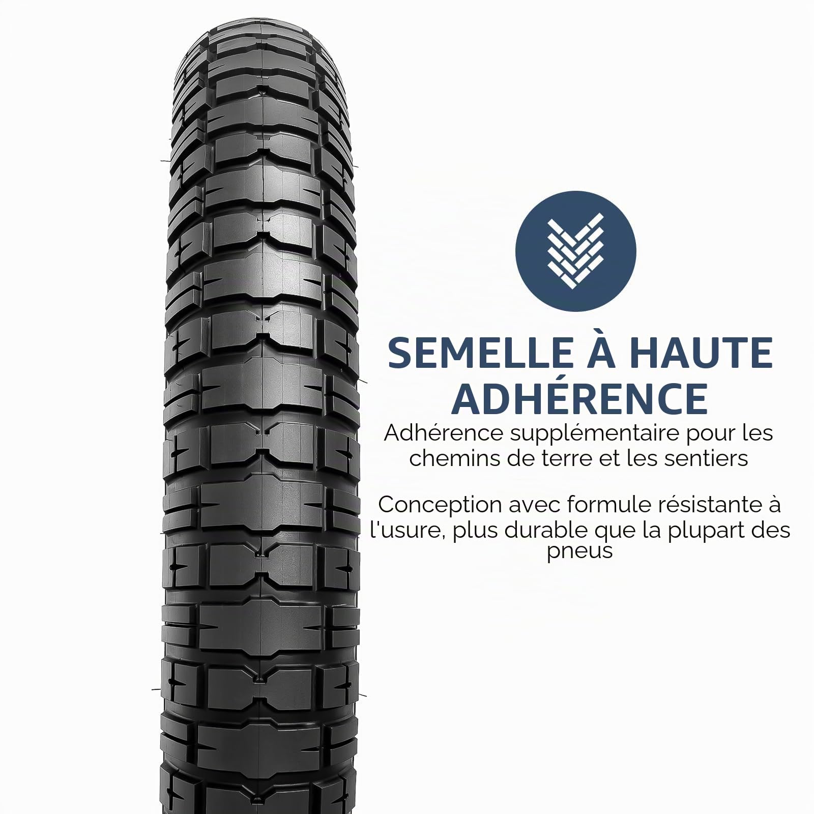 YUNSCM 2-PCS 26X4.0/98-559 Pouces Fat Vélo pneus Compatible with 26x4.0 26x4 Electric Vélo All-Terrain Directional Tread Bike pneus（Y-1322）