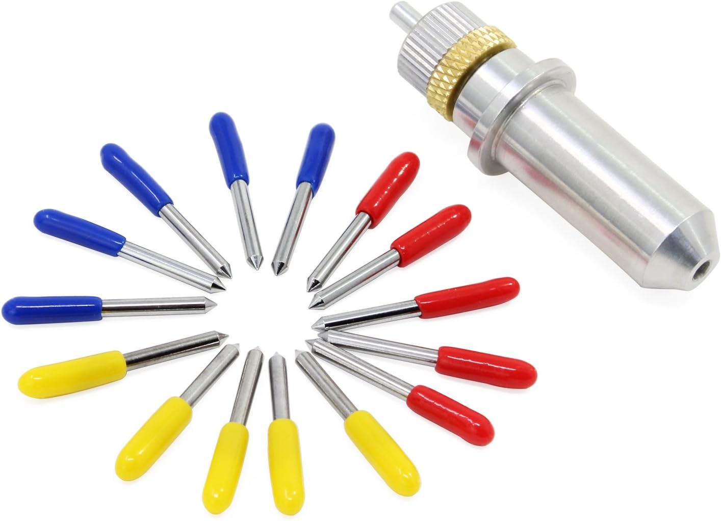 OCR Roland Carving Vinyl Cutter Plotter Blade w/ Holder ,30/45/60 Degree Plotter Cutting Blades, 15-Pack