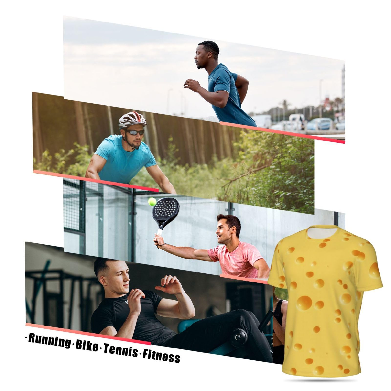 Blue - Camiseta de manga corta con cuello redondo y malla para hombre, atlética, para correr o ir al gimnasio