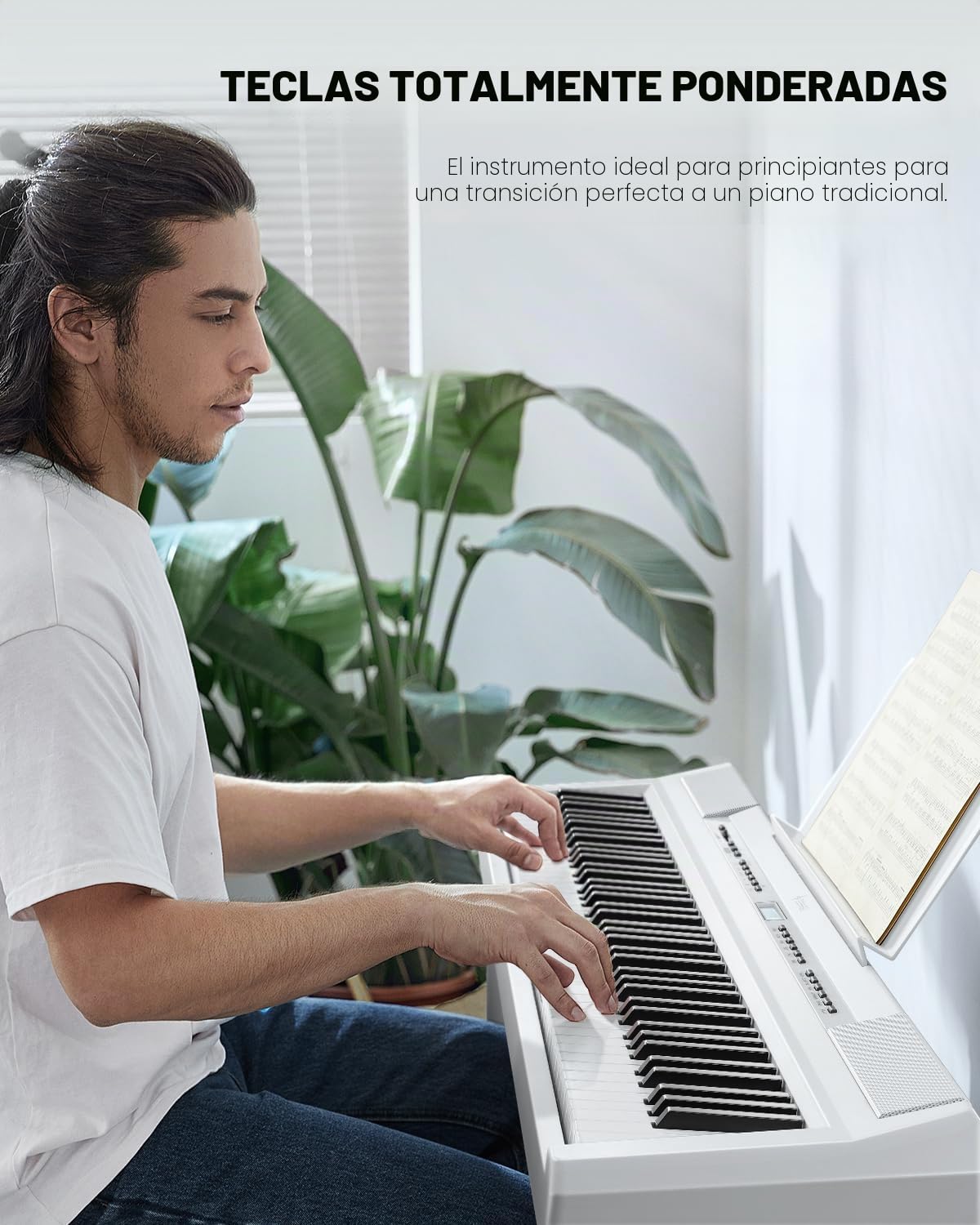 Donner DEP-20 Piano digital (88 teclas, 88 teclas, mecanismo de martillo), color blanco