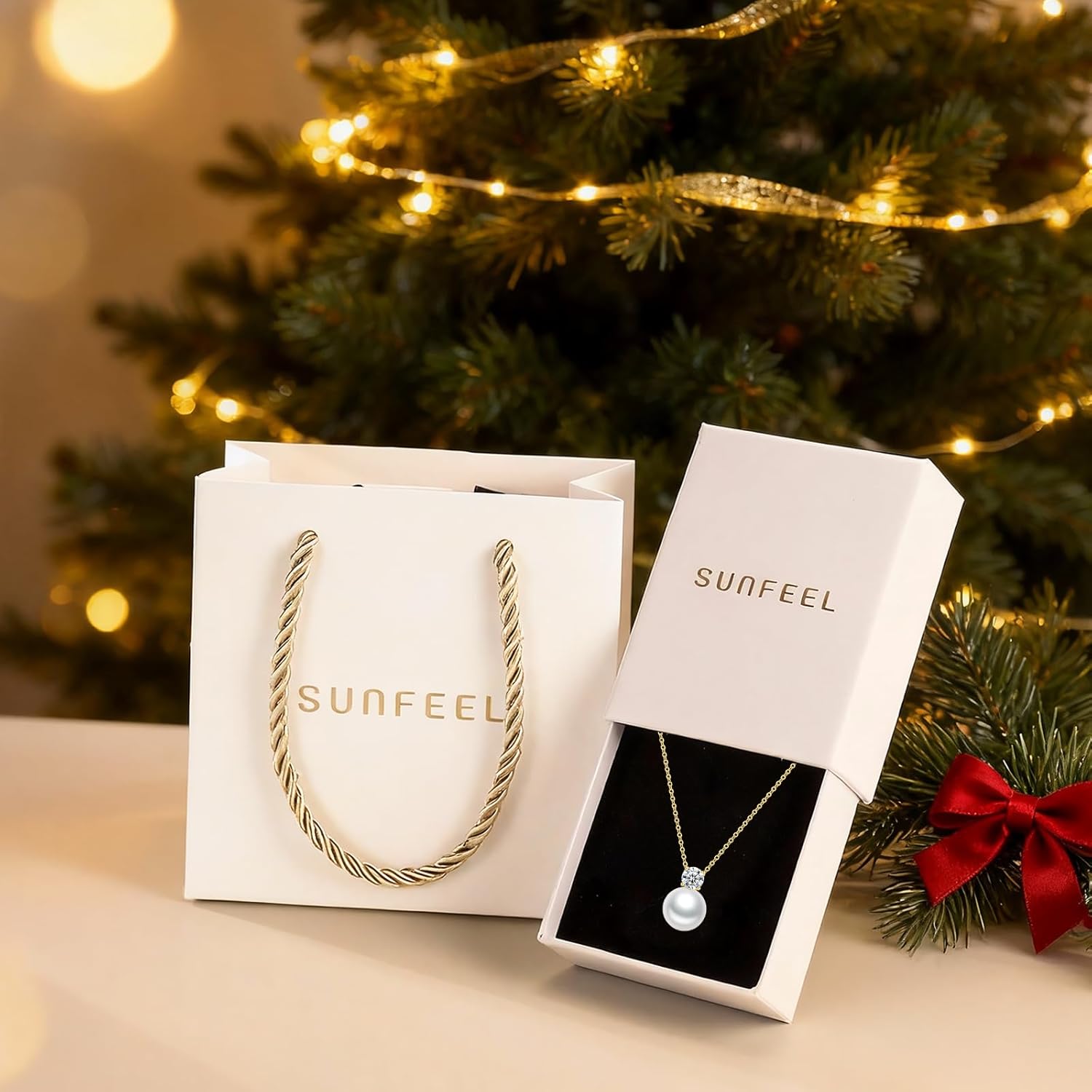 SUNFEEL 925 Sterling Silver Pearl Necklaces for women 14K Gold Plated 5A CZ 10MM/12MM Single Pearl Pendant Necklace Gifts for Her Mom Wife Girlfriend Engagement Wedding Birdal Christmas Trendy Jewelry - Image 7