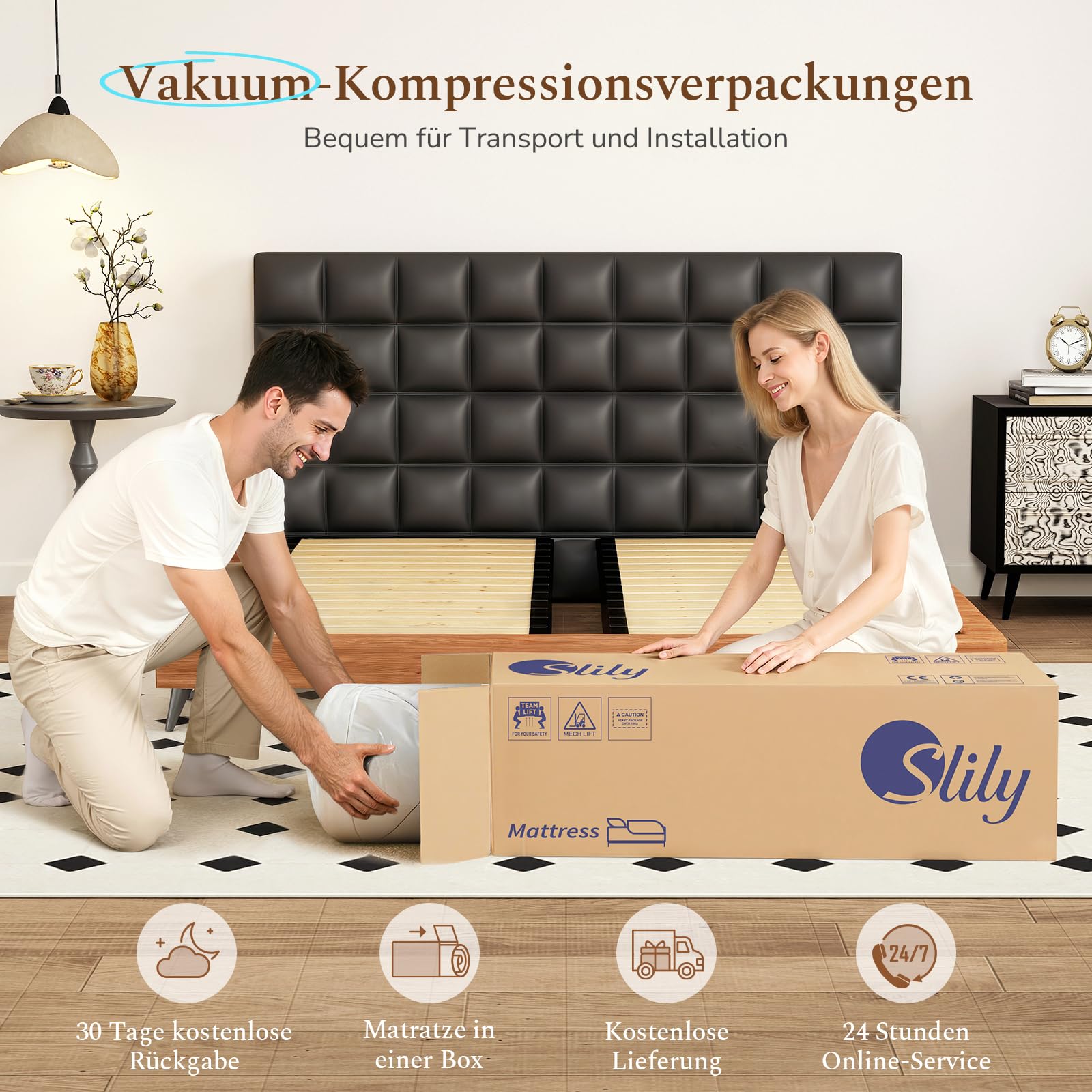 Premium-Matratze 180x200 H3 Produziert nach Deutschem Qualitätsstandard, Höhe 30cm Federkernmatratze mit Öko-Tex Zertifiziert, 7-Zonen 1.000er Tonnentaschenfederkernmatratze