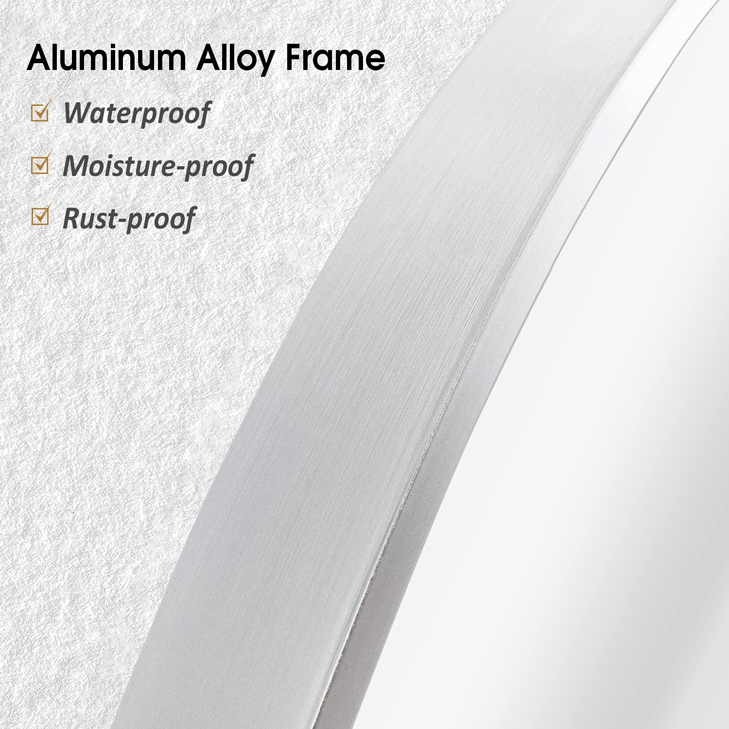 MIRRORTECH 30"x 30" Round Mirror Wall Mirror Alluminum Alloy Accent Mirror Circle Mirror Bathroom Mirror Wall Decor-Silver