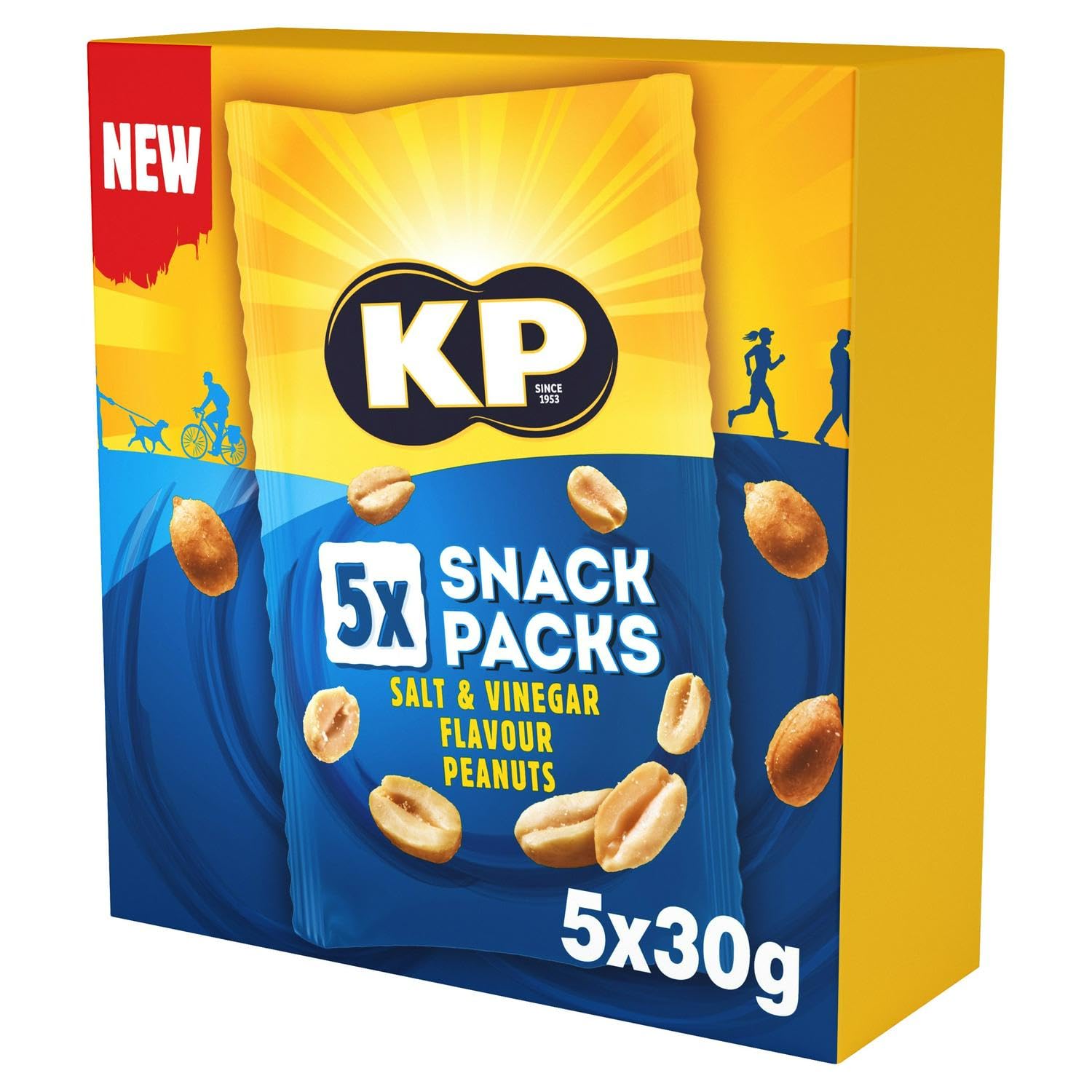 KP Nuts - DRY ROASTED Peanuts - Multipack of 5 x 30g Snack Bags - Roasted until golden for the perfect KP taste and crunch. Source of protein and high in fibre. — view 12