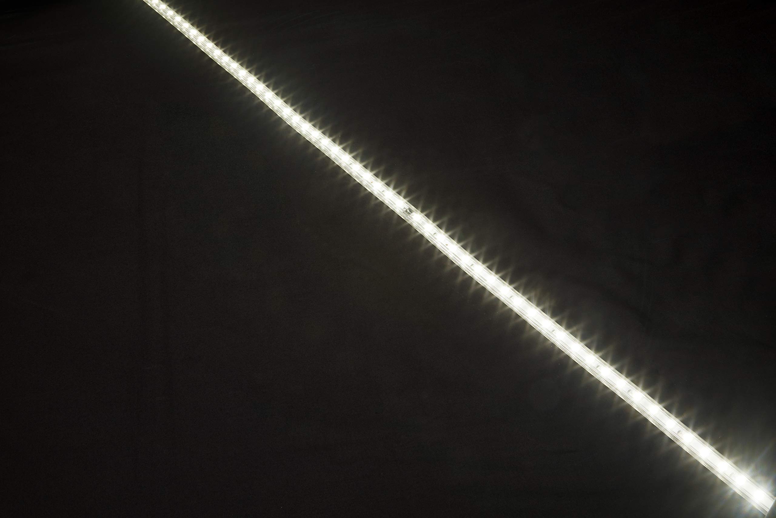 CBConcept UL Listed, 16.4 Feet,Super Bright 4500 Lumen, 6000K Pure White, Dimmable, 110-120V AC Flexible Flat LED Strip Rope Light, Commercial Grade, Indoor Outdoor use, Ready to Plug n Shine