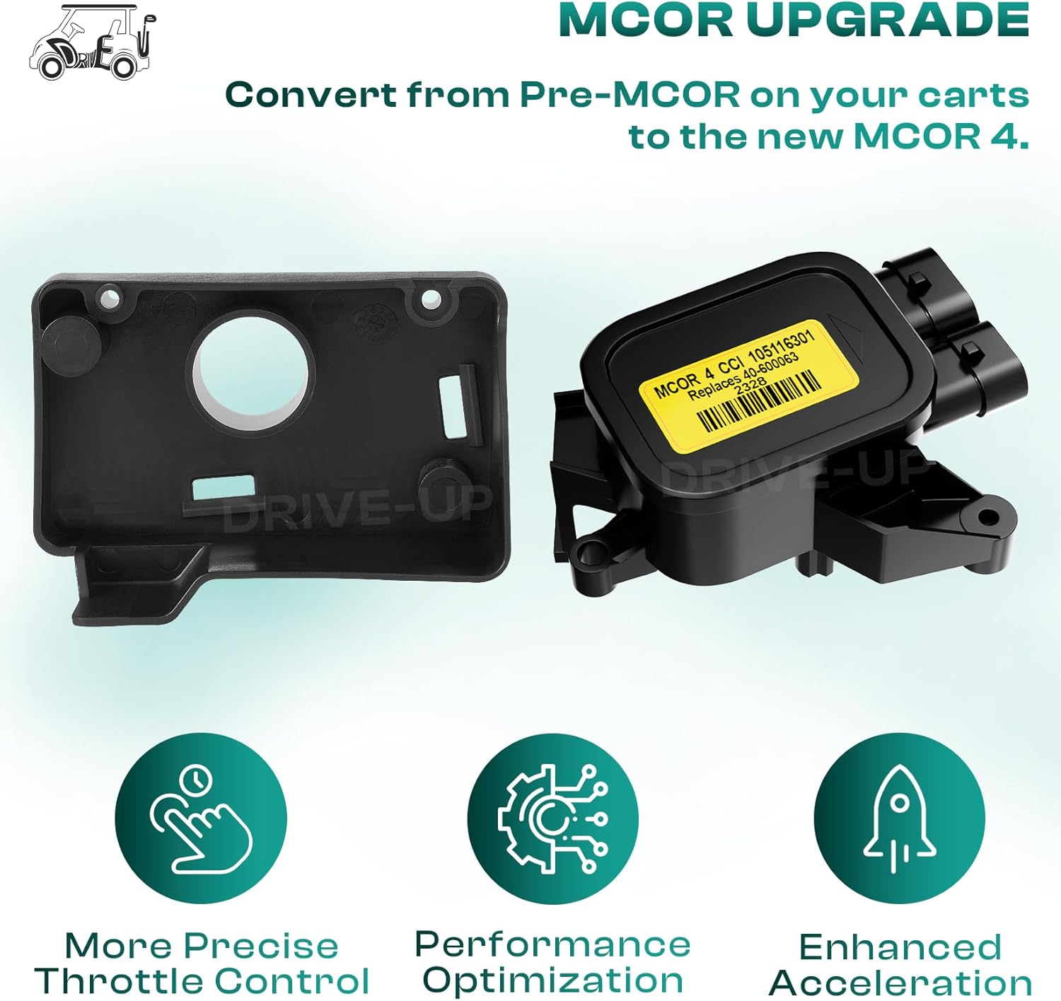 DRIVE UP Golf Cart DS Pre-MCOR to MCOR4 Conversion Kit for 1995.5-2001 Club Car DS Models OEM AM293201,103951901