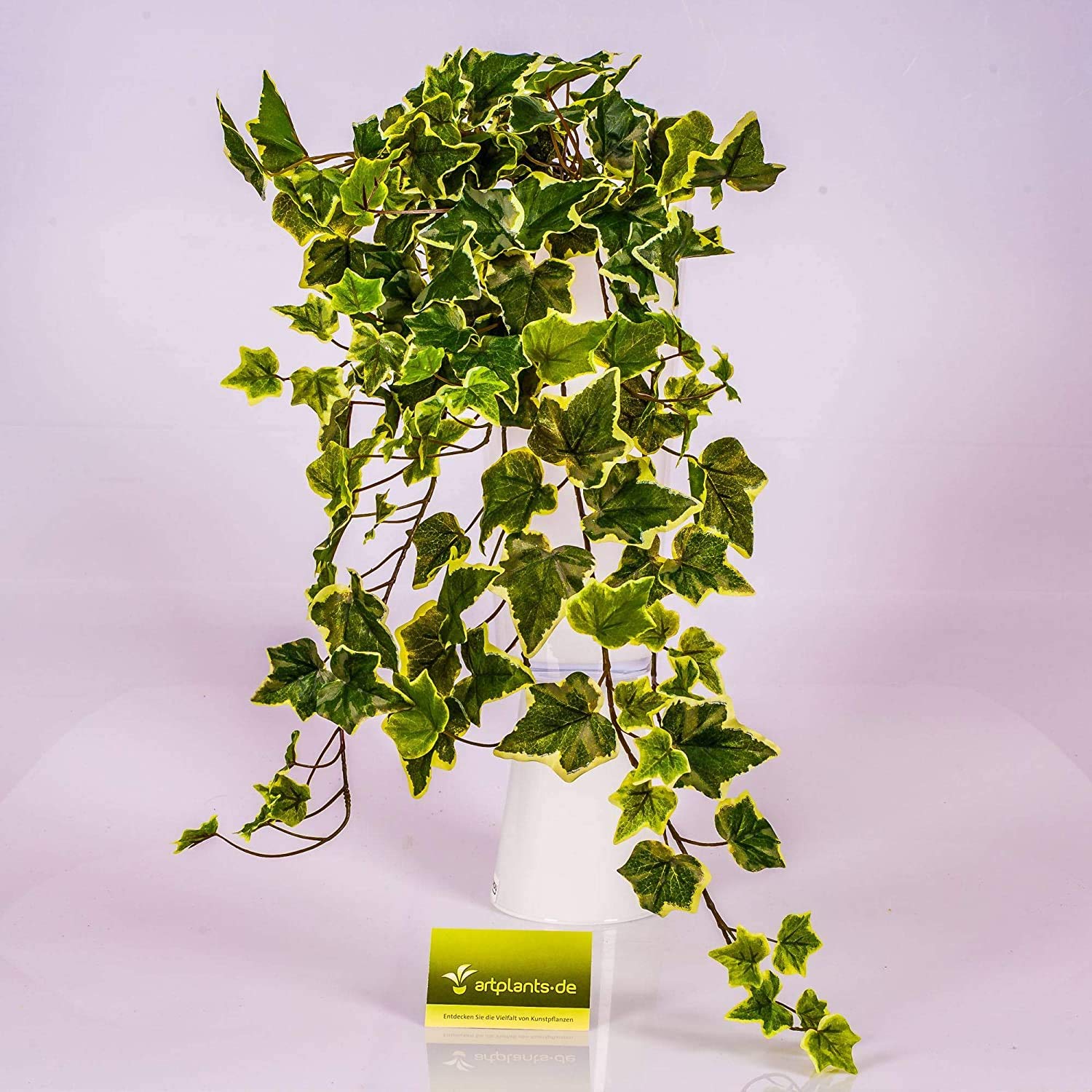 Pianta realistica di edera artificiale con fogliame verde
