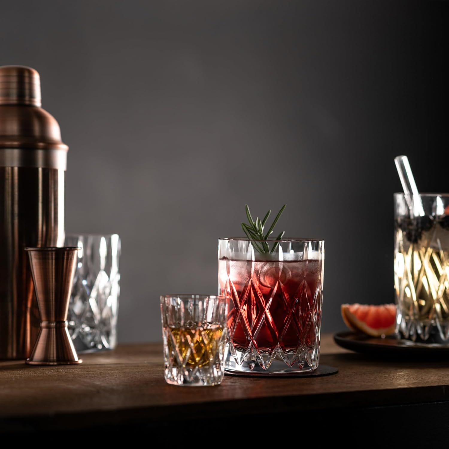 Schott Zwiesel Age Shot Glass (Set of 4) Modern Shot Glass with Relief Dishwasher Safe Crystal Glasses (Item No. 124298)