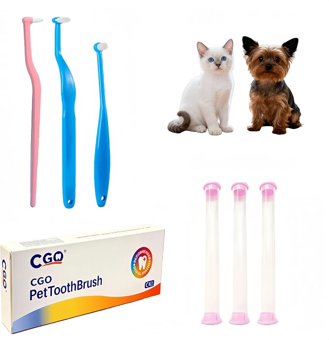CGO Nylon Dog Toothbrush Kit for Small Breed Pets