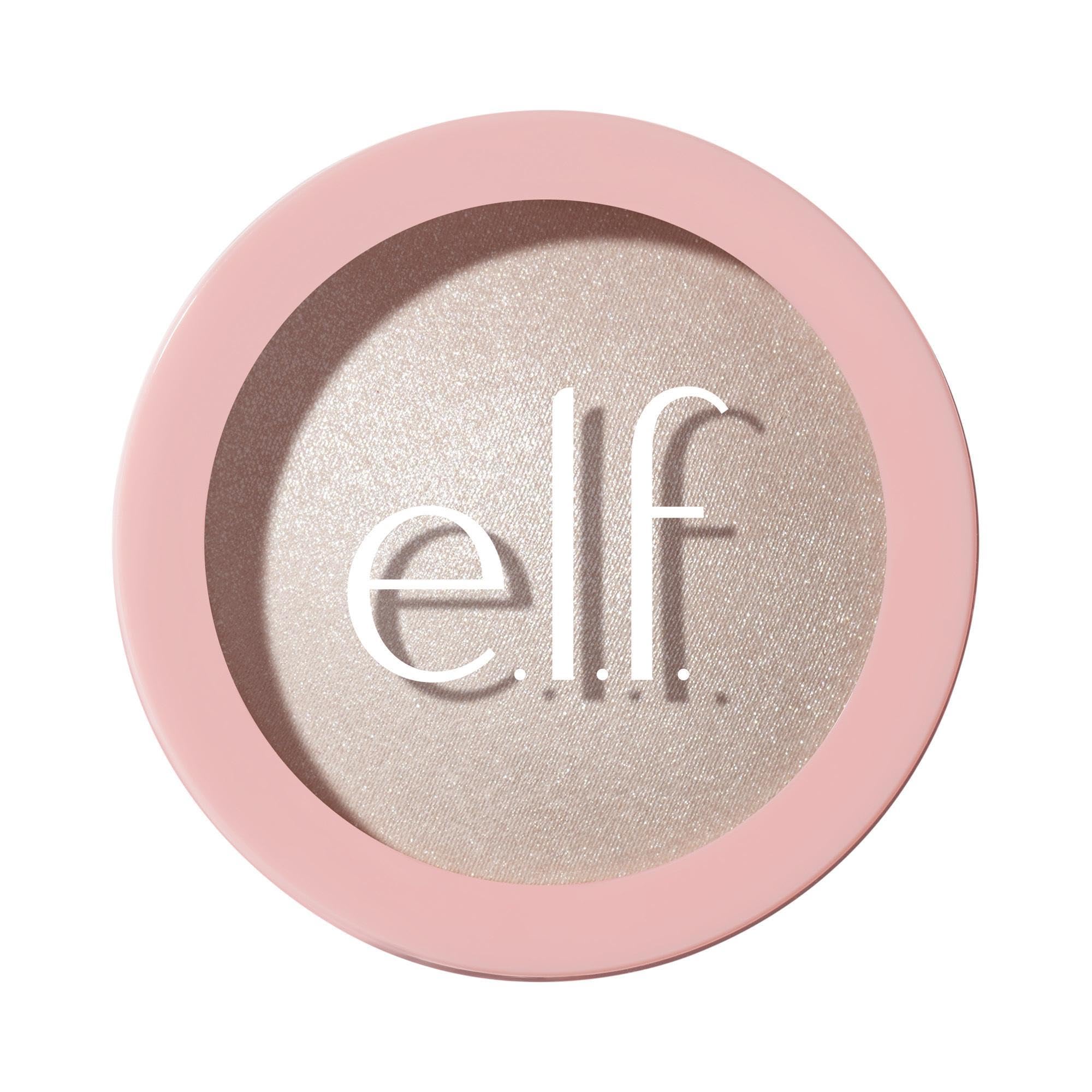 e.l.f. Halo Glow Silky Powder Highlighter, langanhaltendes, strahlendes Finish mit Mikro-Schimmer, bröckelt nicht, vegan und tierversuchsfrei, Soft Pearl Era
