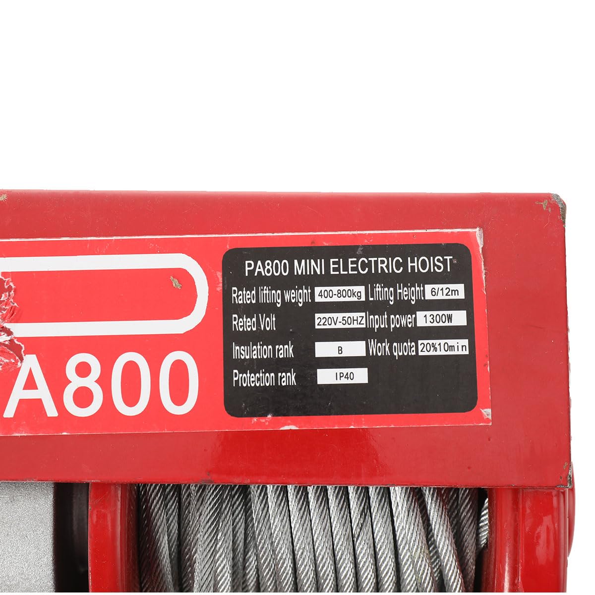 Seilwinde Elektrisch Seilzug Flaschenzug 400/800 KG Motorwinde Elektrisch Winde Hebezug Winden Hebezeuge für Garage Lager Fabrik, mit Kabelfernbedienung, 220V 1300W