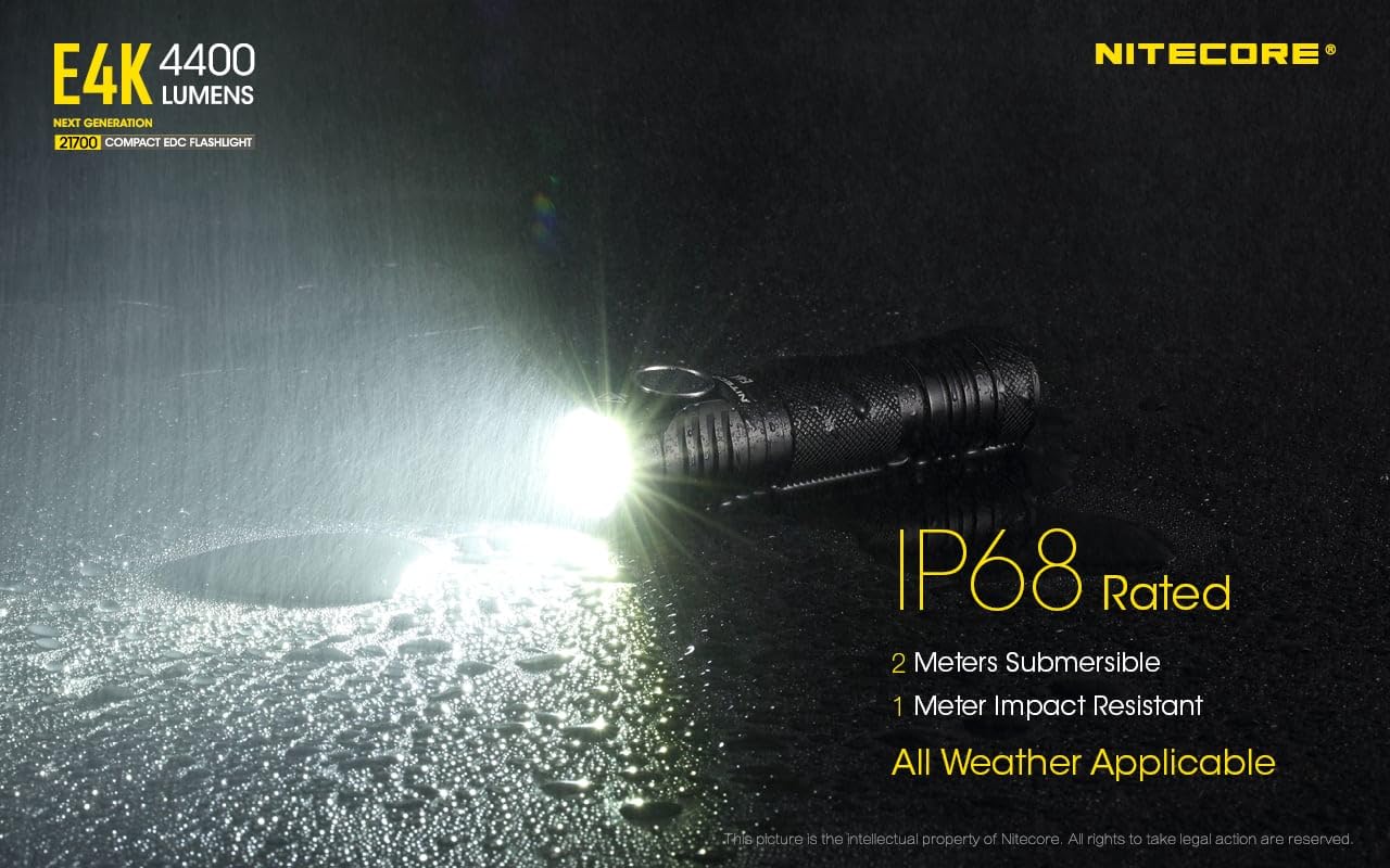 Amazon | NITECORE E4K ハンドライト 4400ルーメン CREE XP-L2 V6 LED