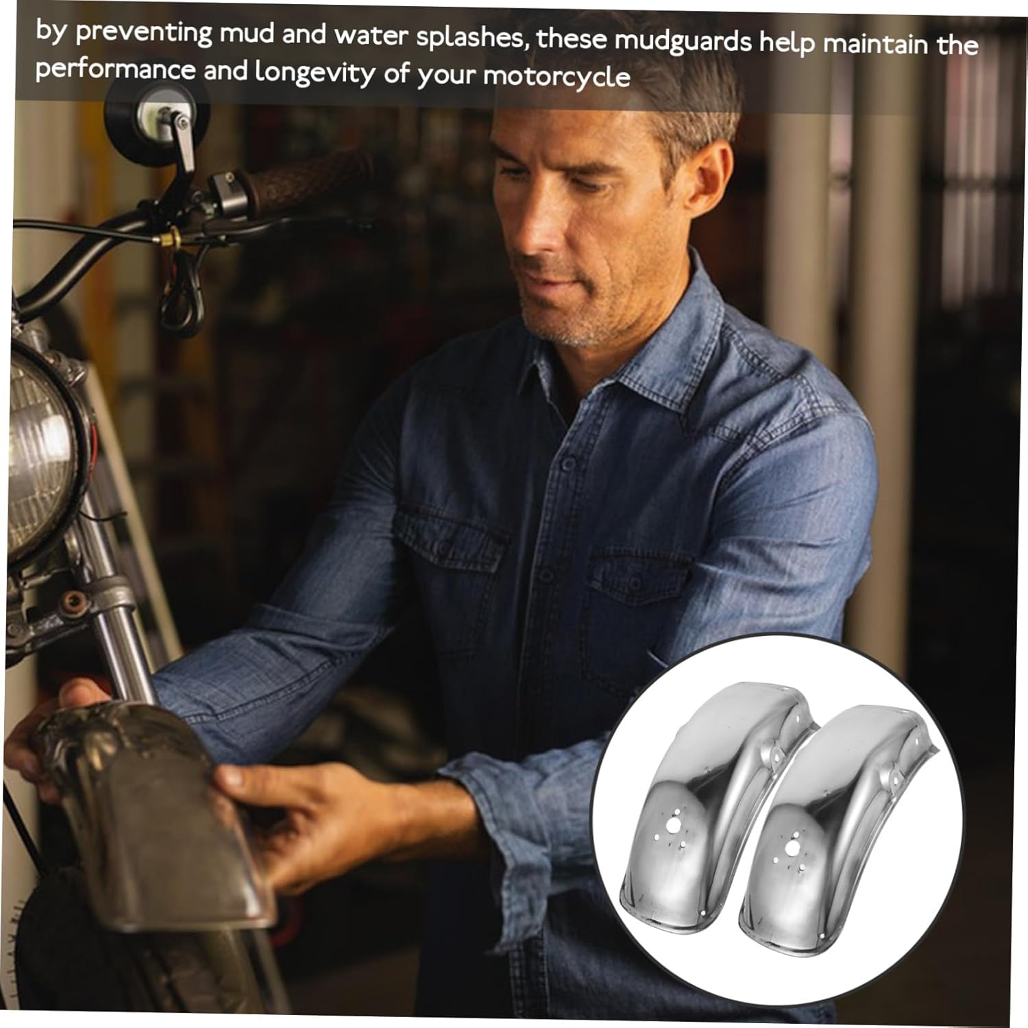 2Pcs Motorcycle Rear Mud Flap Mudguard Splash Guard for Enhanced Protection Aesthetic Appeal Compatible with Various Motorcycle Models