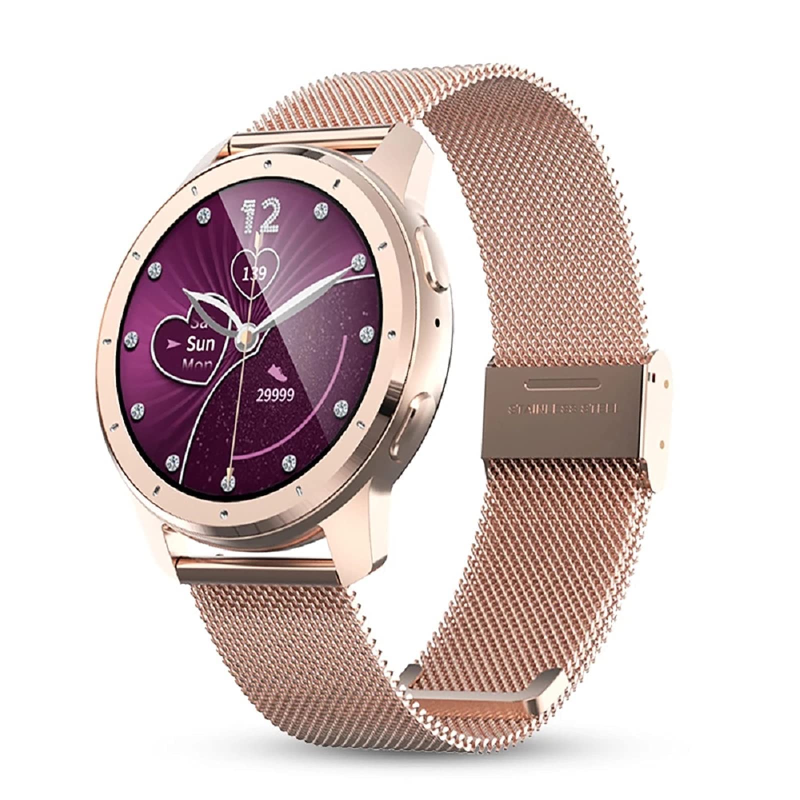 Orologio intelligente da donna MP3 lettore di musica Bluetooth chiamata  pressione sanguigna cardiofrequenzimetro uomini e donne orologio fitness  IP68 orologio impermeabile (E) : Amazon.it: Moda