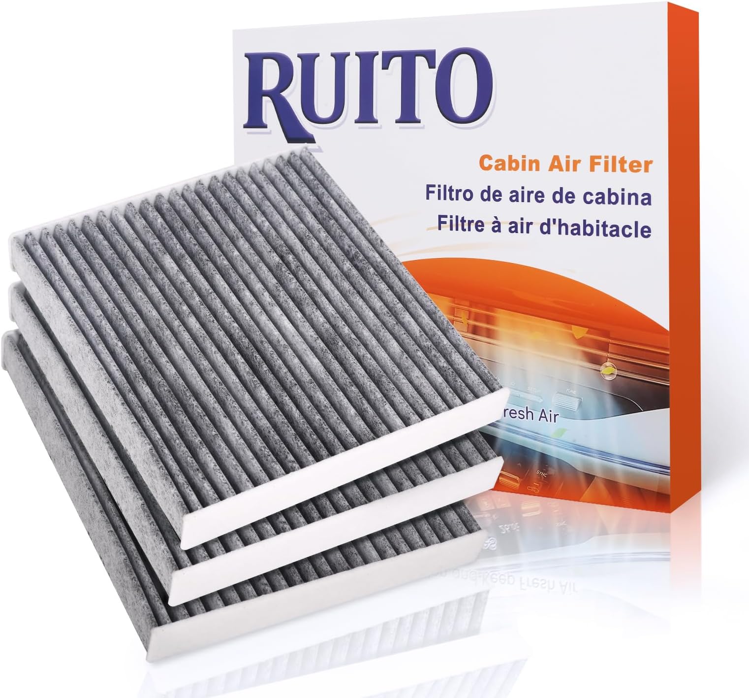 RUITO Cabin Air Filter, Fits 2016-24 Civic, 2017-24 CR-V, 2009-20 Fit, 2016-24 HR-V, 2010-22 Insight, 2018-24 Odyssey, 2019-24 RDX, 2021-23 TLX, 2022-24 MDX, Replacement for CF11182