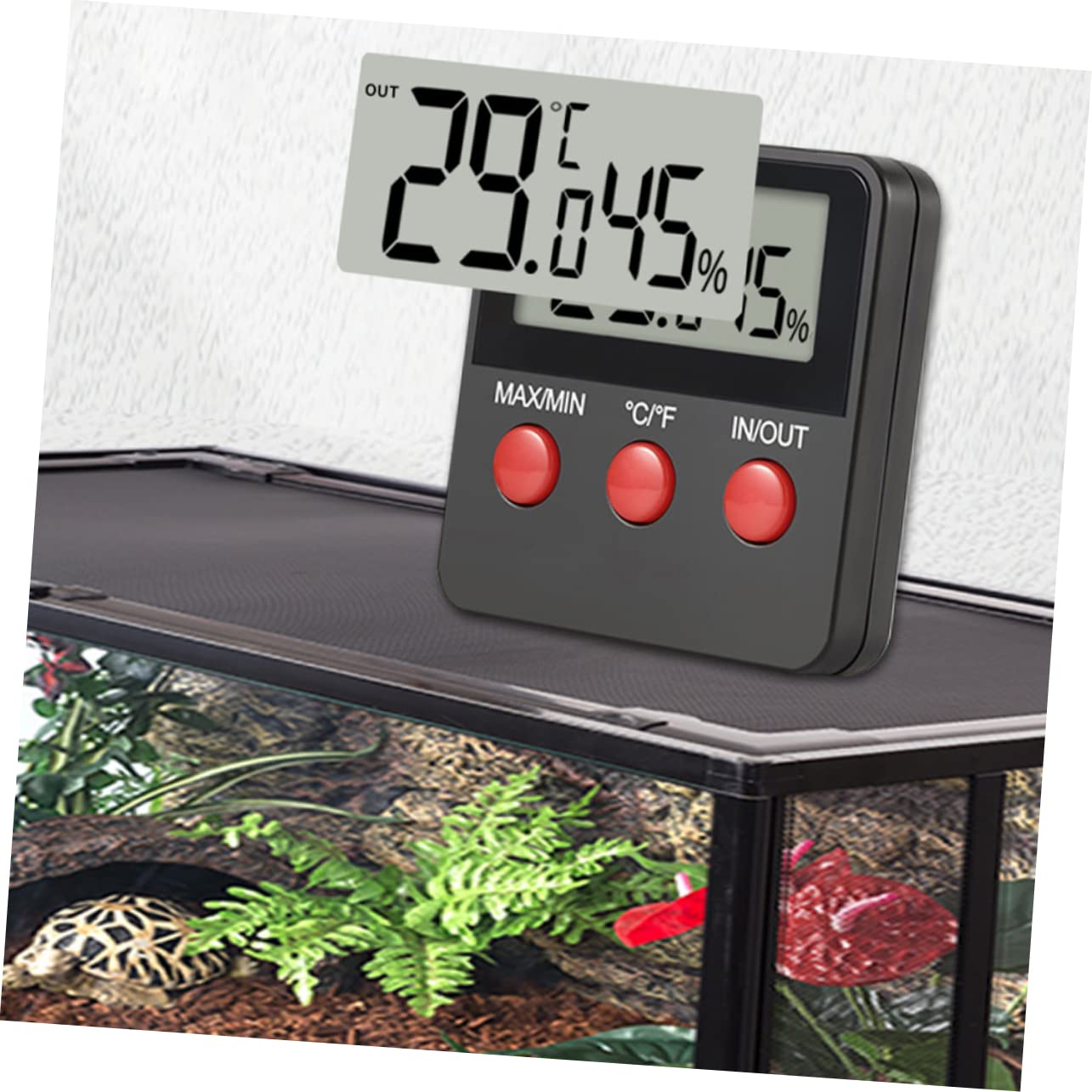 4sätze Digitale Hygrometer Und Thermometer Für Terrarien Für Reptilienboxen Genauen Überwachung Von Temperatur Und Luftfeuchtigkeit Innenräumen Für Schildkröten Und