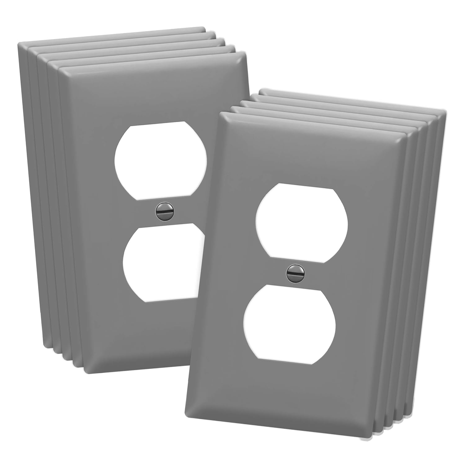 ENERLITES Duplex Wall Plates Kit, Home Electrical Outlet Cover, 1Gang