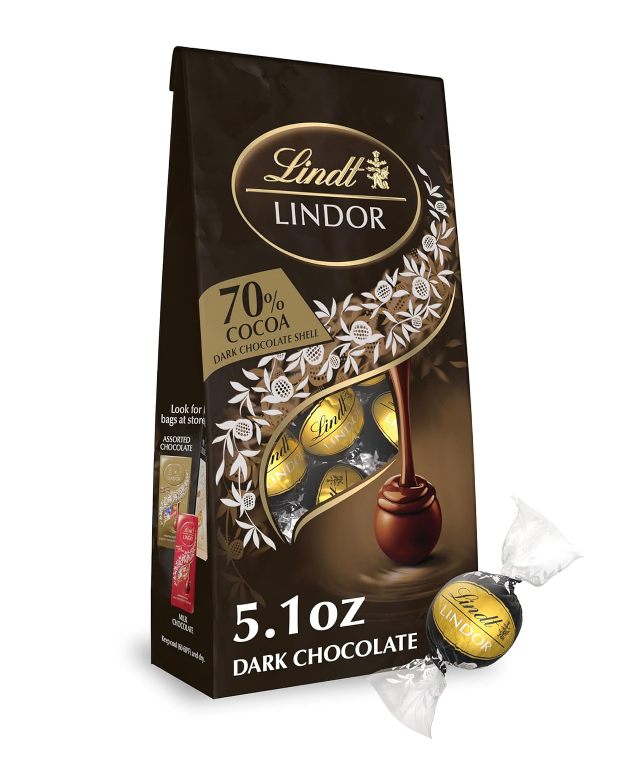 Lindt 70% Cocoa Extra Dark Chocolate Truffles - 6oz