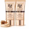 2PCS BB Cream Tinted Moisturiser & Sunscreen SPF 50+,BB Cream Light & Medium,Gold Snail Hydrating Face Moisturizer for Women,Tinted SPF & Foundation for All Skin Types,Full-Coverage(Natural Color)