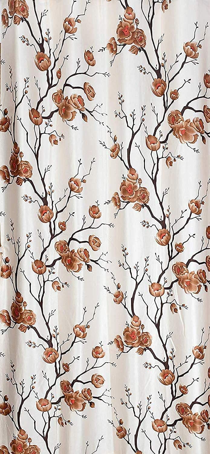 SB INDIA Polyester Printed Fabric Soft Smooth Silky Cloth Material for Upholstery Sofa Curtains Bedsheet Cushions Digital Floral Print Unstitched Fabric Material (Brown, 2Meter)-image-26