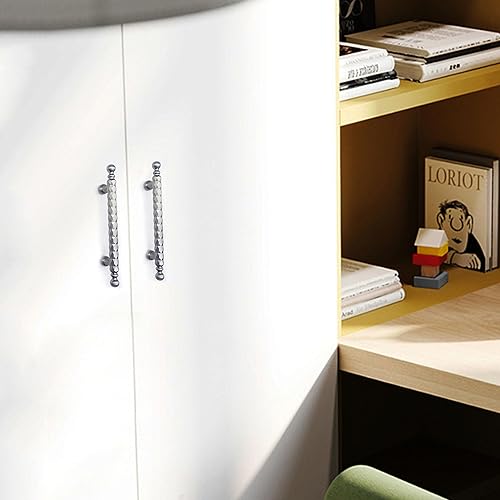 Miniatura 8 de Tiradores de gabinete de níquel cepillado de 3.75 pulgadas, pomo de armario, tiradores únicos de tocador, manijas de puerta de armario de cocina