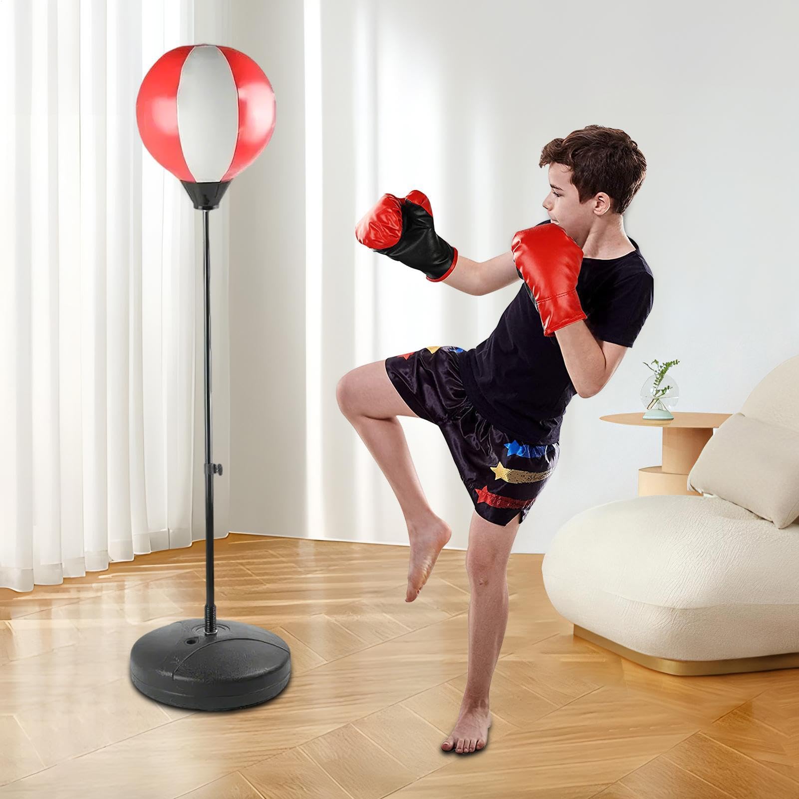 Sacco da boxe - Sacco da boxe con guanti, Set di sacco da boxe per adulti