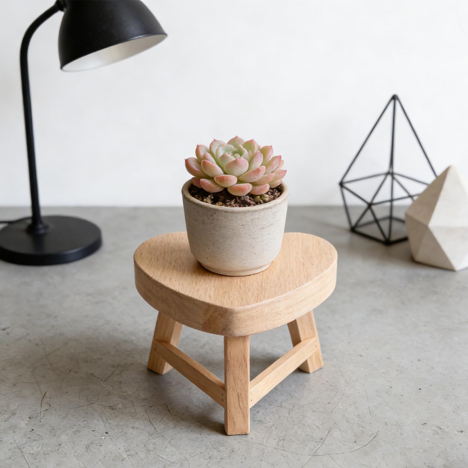 Artibetter Supporto Decorativo Base Rustica in Legno a Forma di Cuore per Candele e Artigianato , per Camera da Riposo e Soggiorno