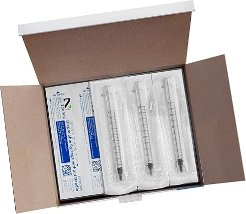 Miniatura 5 de Jeringa 0.0 fl oz Luer Lock, (sin aguja), estéril, sellada individualmente, 100 jeringas por caja, jeringa desechable.